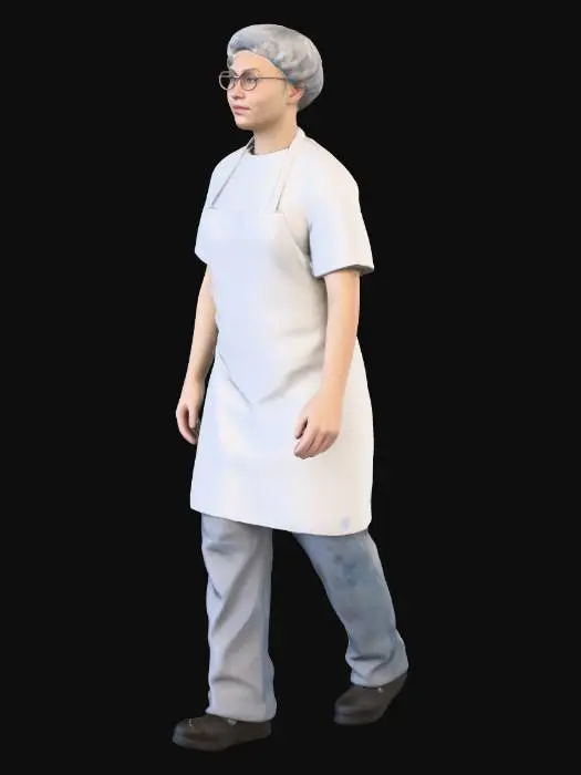 3D model for cleaner walking