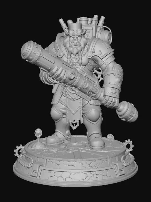 3D model for Steampunk Ogre Bodyguard