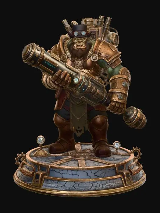 3D model for Steampunk Ogre Bodyguard