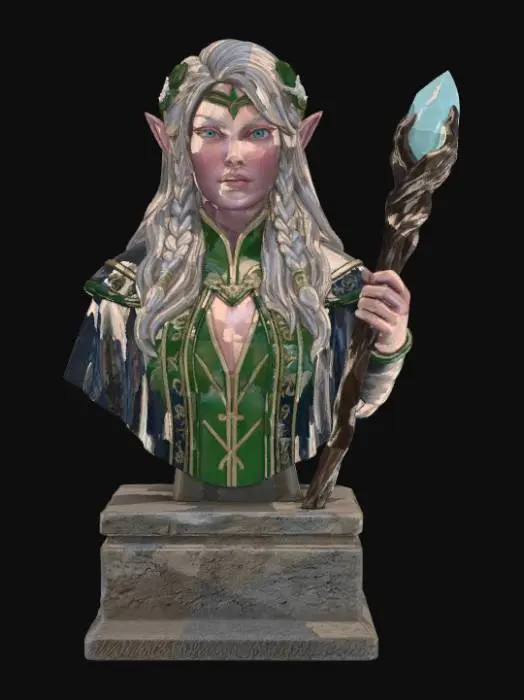 3D model for Elven Mage