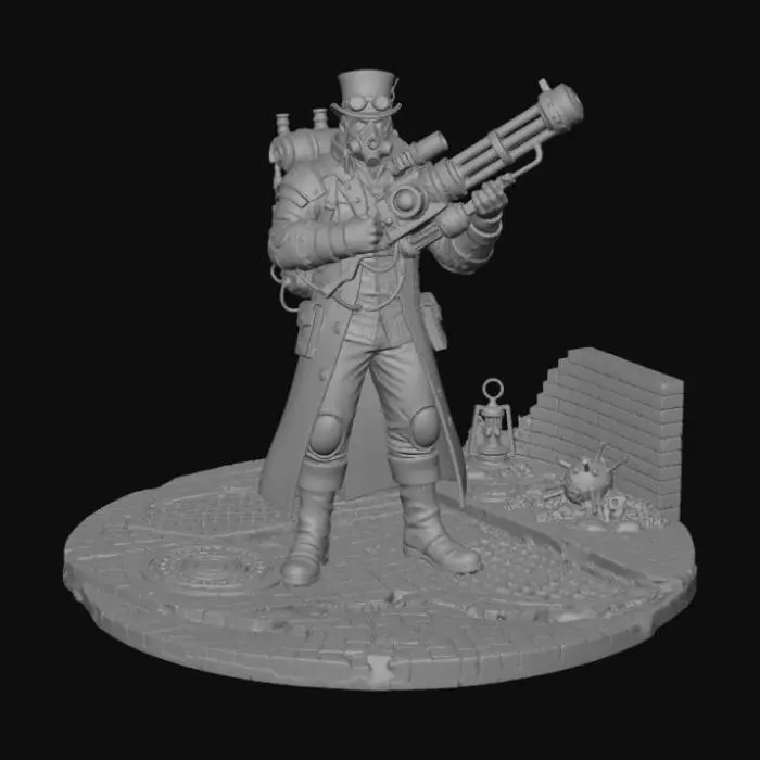 3D model for Steampunk Heavy Gunner