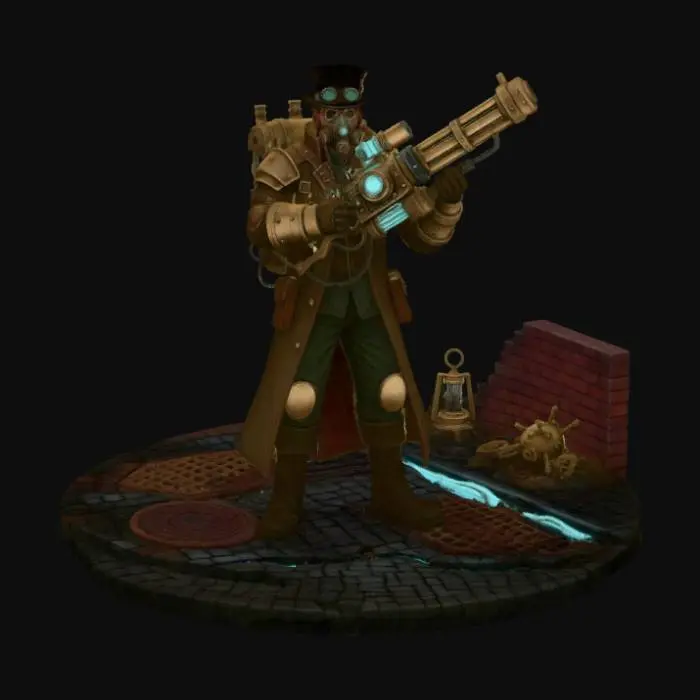 3D model for Steampunk Heavy Gunner