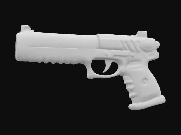 3D model for Stylized Fortnite Style Handmade Pistol, That Shoots Rocks
