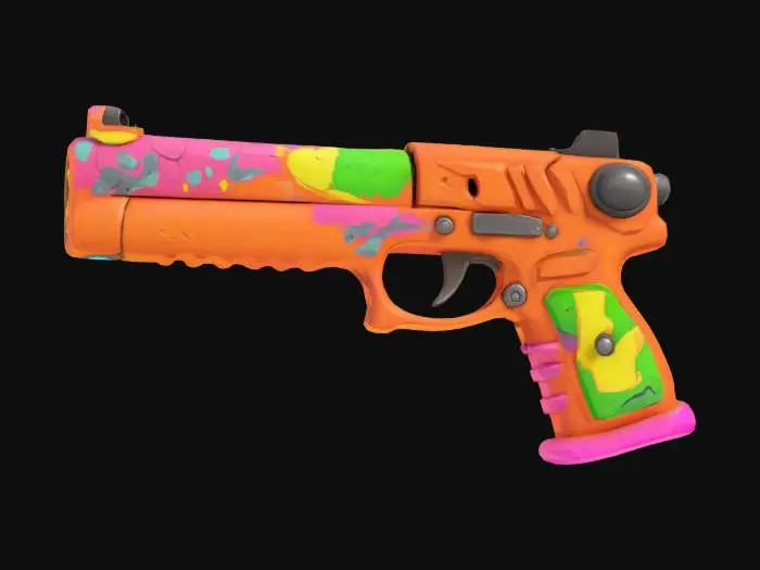 3D model for Stylized Fortnite Style Handmade Pistol, That Shoots Rocks
