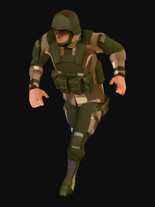 3D model for Desert Soldier at Sunset