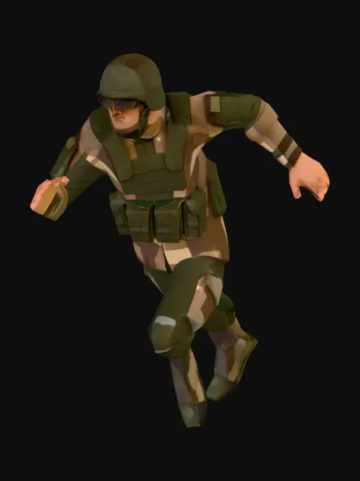 3D model for Desert Soldier at Sunset