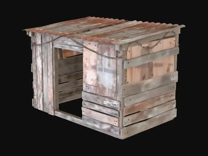 3D model for Weathered Wooden Shack