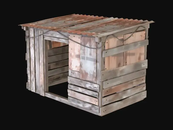 3D model for Weathered Wooden Shack