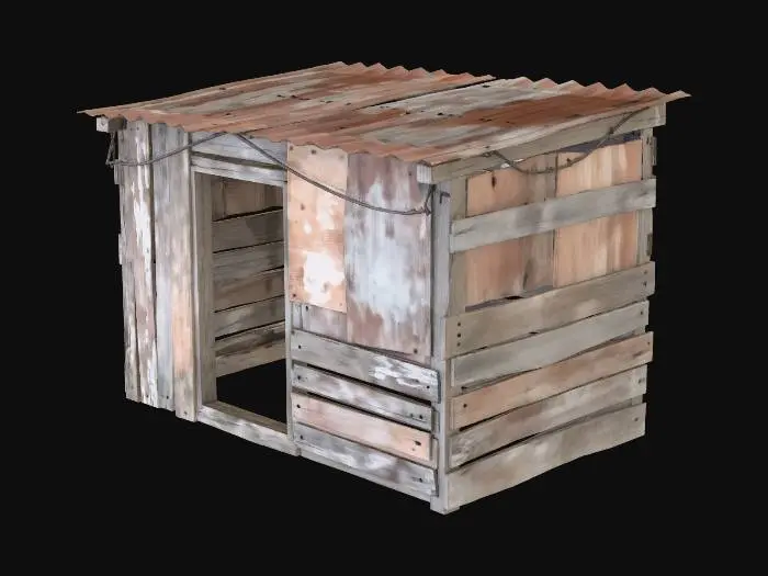 3D model for Weathered Wooden Shack