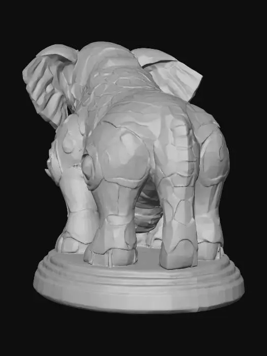 3D model for Cybernetic Elephant Sentinel chess piece
