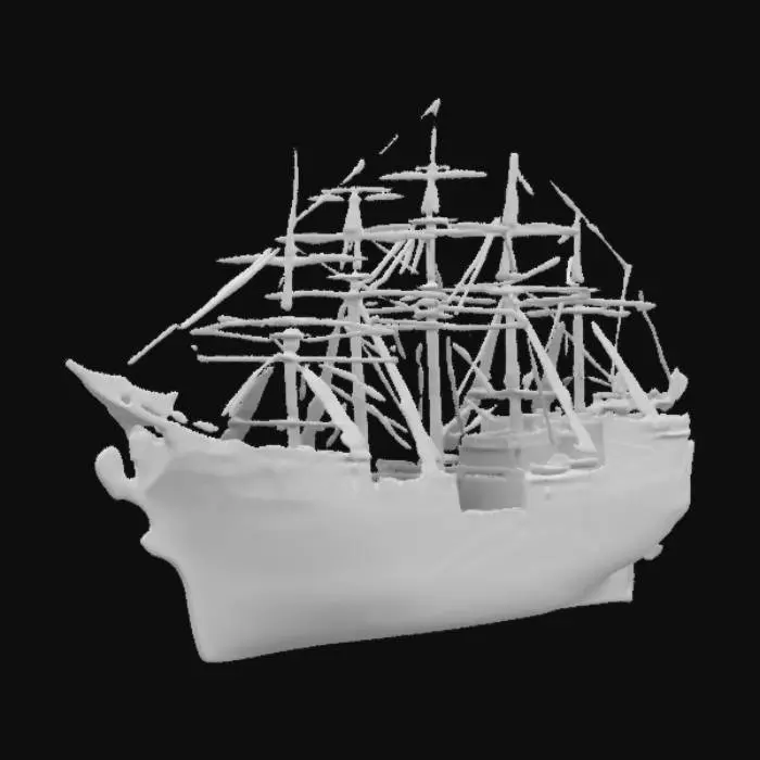 3D model for a 100-meter long pirate frigate with an anthropomorphic cub crew. even the captain is a lion cub. biopunk, modernpunk. RGB gold and white neon lights for New-Year. (no animals on deck). 4K textures, incredibly artistic details,