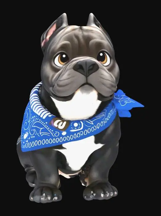 3D model for Blue Bandana pitbully chapo project