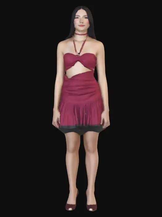 3D model for Scarlet Gala Ensemble