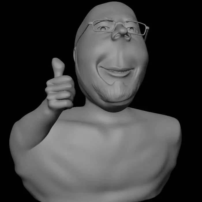 3D model for Thumbs Up Portrait