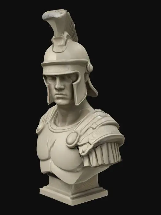 3D model for Busto Soldado pretoriano.alta calidad.Con casco. Textura.