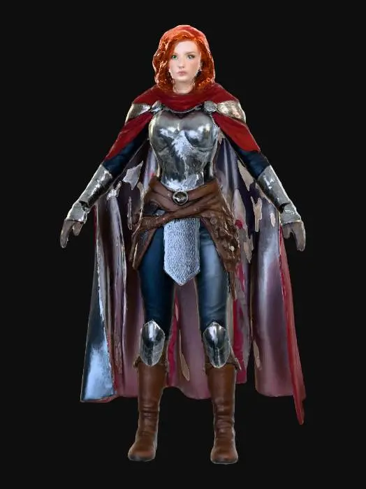 3D model for Warrior of the Crimson Cloak