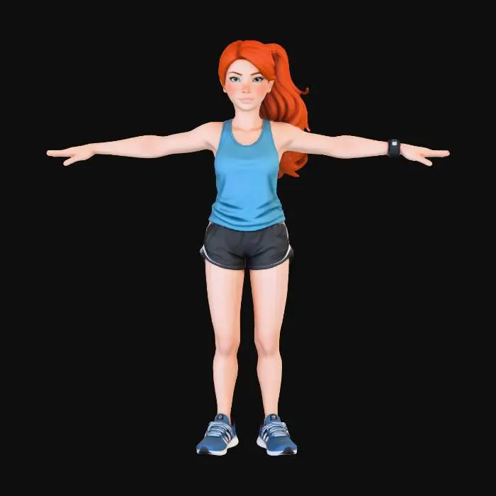 3D model for Fitness Redhead