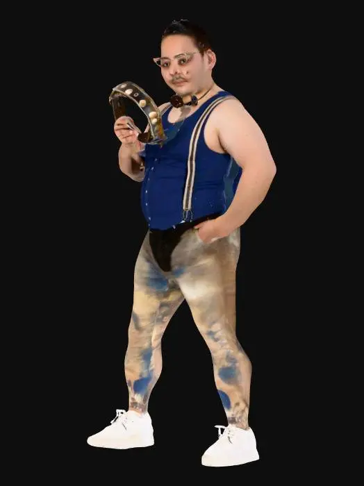 3D model for Tambourine Performer on Stage