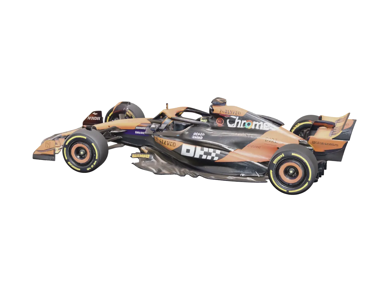 Stylized F1 Car - Racecar 3D model, vytvořený pomocí AI