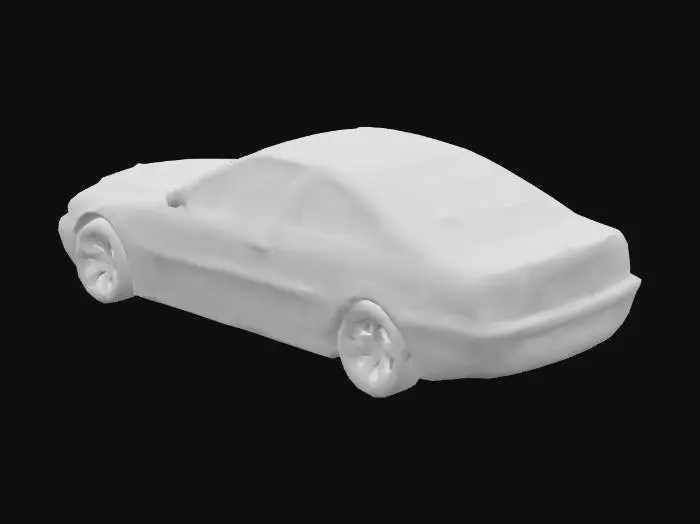3D model for COCHE INVENTADO, INSPIRADO EN BMW DEL 2005, SUCIO DE TIERRA, ABOLLADO Y ARAÑADO, ESTILO REALISTA