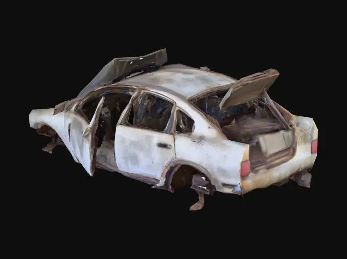 3D model for Burned Car Remains
