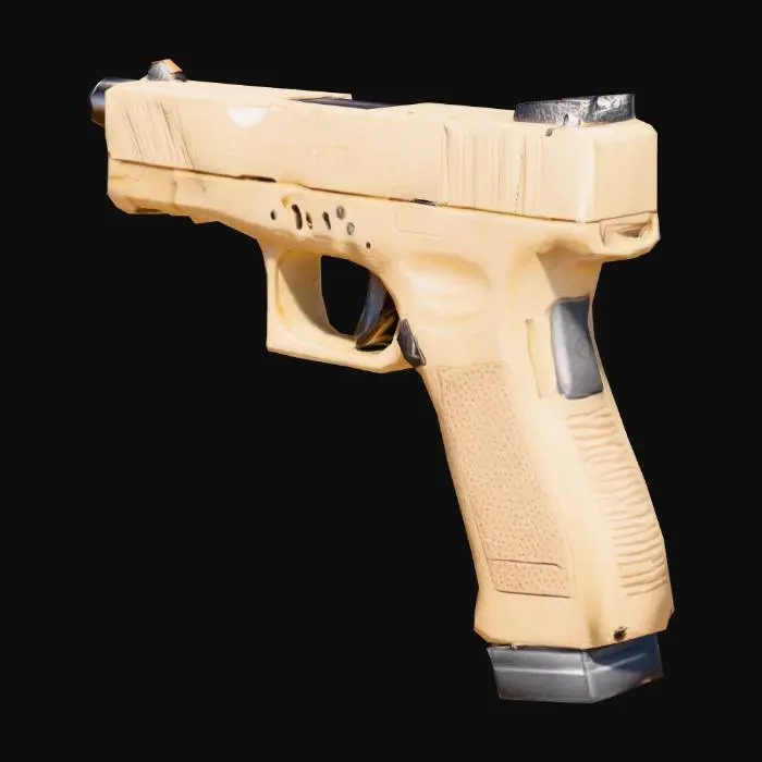 3D model for pistola glock militar desiertico