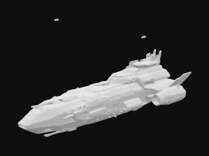 3D model for space battleship