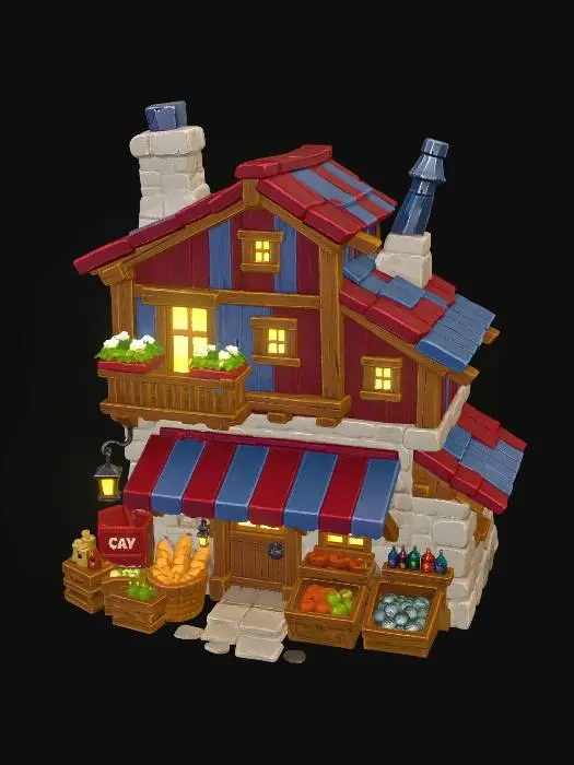 3D model for Whimsical Market House