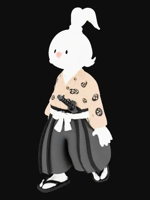 3D model for Samurai Bunny Usagi Yojimbo