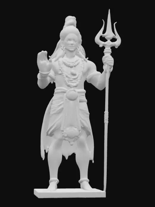 3D model for Generate an image of powerful lord shiva standing straight