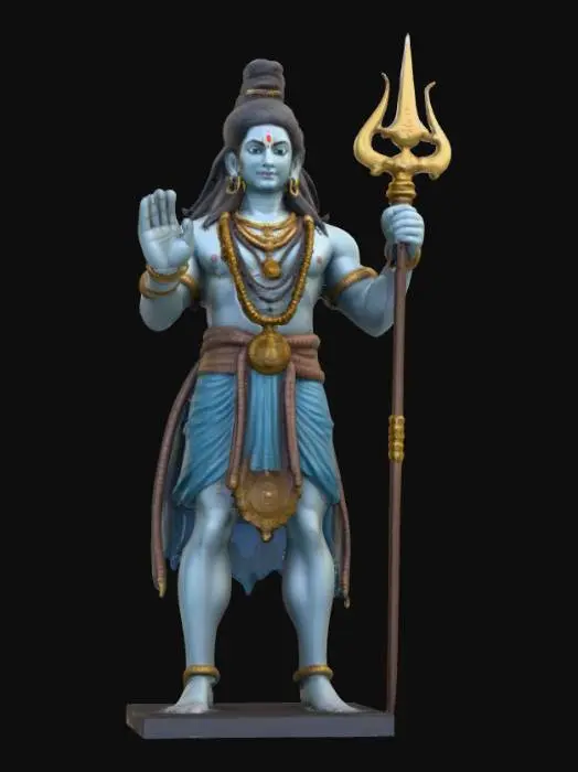 3D model for Generate an image of powerful lord shiva standing straight