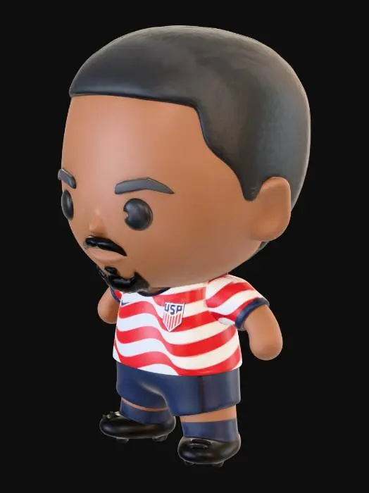 3D model for Soccer Star Figurine