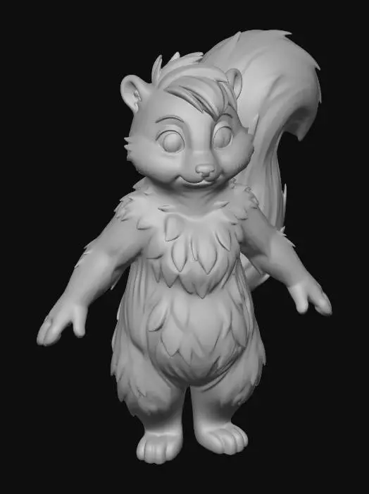 3D model for Flufftail Skunk