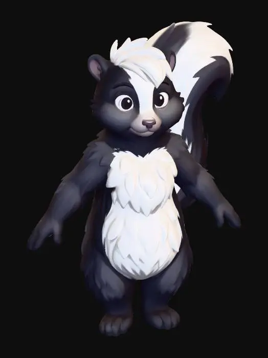 3D model for Flufftail Skunk