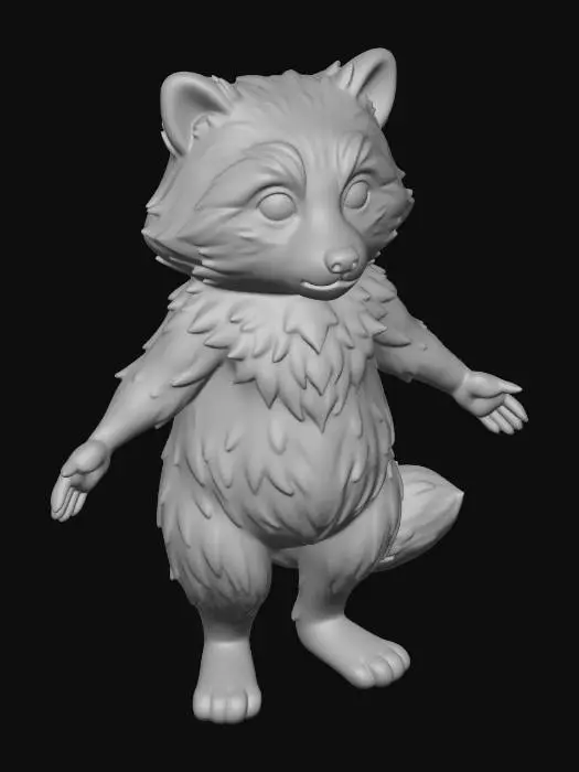 3D model for Cosmo the Friendly Raccoon