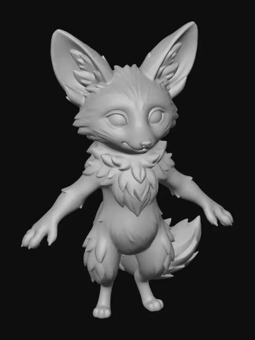 3D model for bat-eared fox
