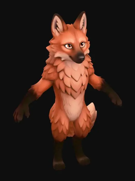 3D model for Maned Wolf