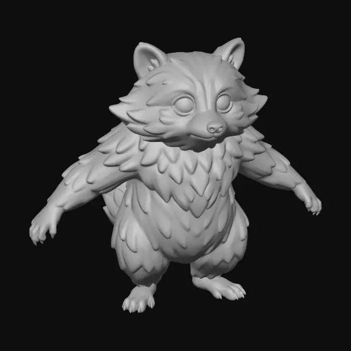 3D model for Moonlit Raccoon