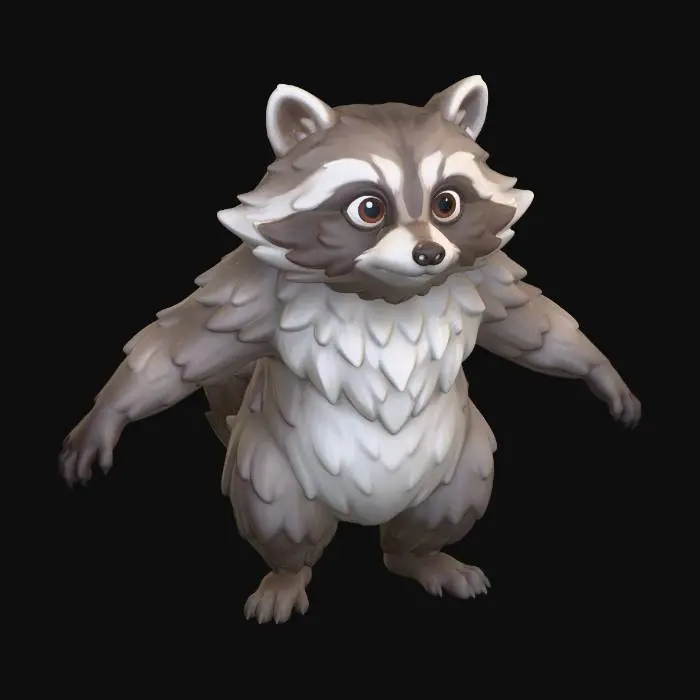 3D model for Moonlit Raccoon