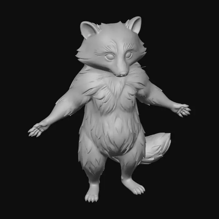 3D model for Moonlit Raccoon