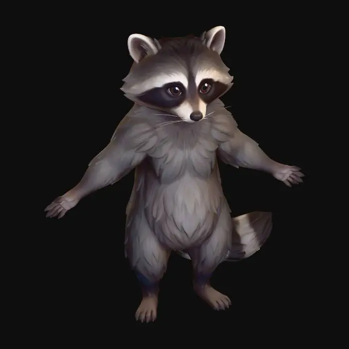 3D model for Moonlit Raccoon