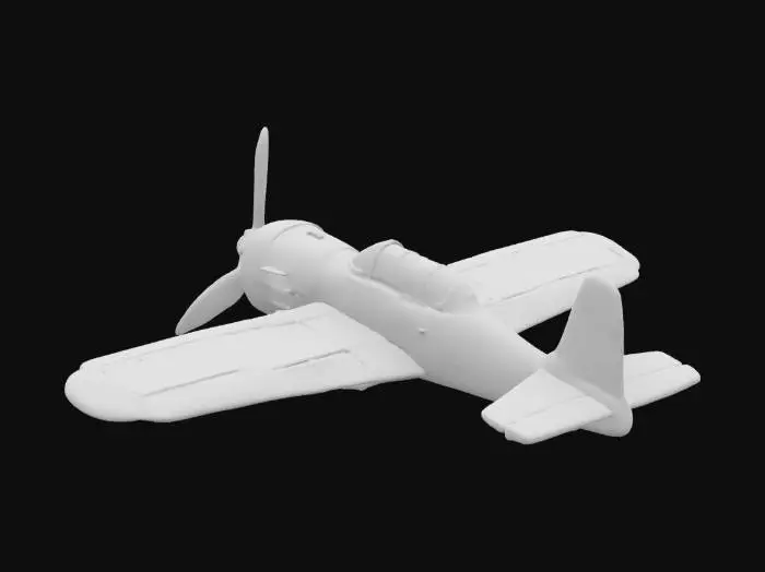 3D model for a modular stylized ww2 plane in a fortnite / crimson skies style
