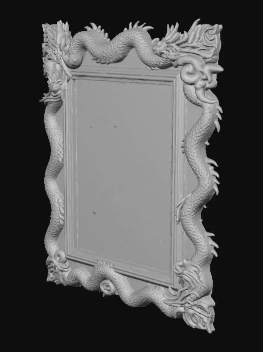 3D model for ejderha işlemeli tablo çerçevesi