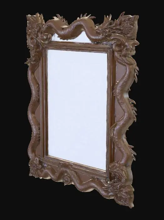 3D model for ejderha işlemeli tablo çerçevesi