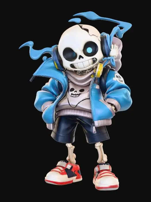 3D model for Blue Hoodie Skeleton