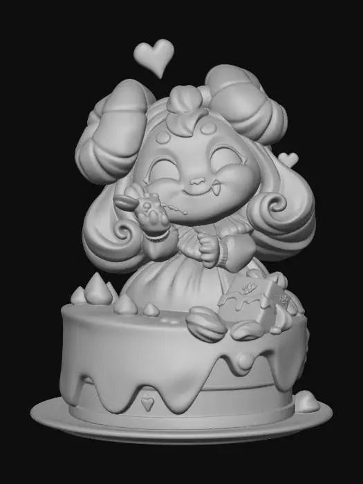 3D model for Pastel Dream Ram Cake