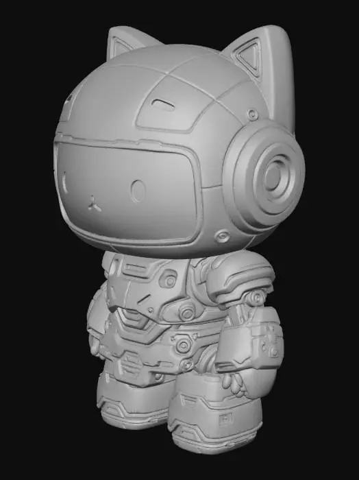 3D model for Mecha Kitty