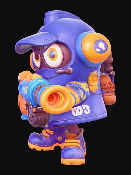 3D model for Azure Inkblaster Squid