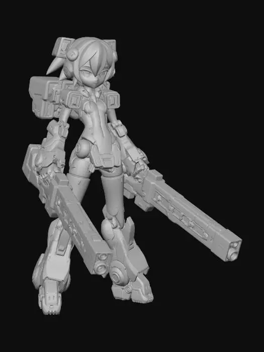 3D model for Golden Sentinel Mech