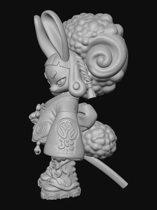 3D model for Snow Rabbit Samurai